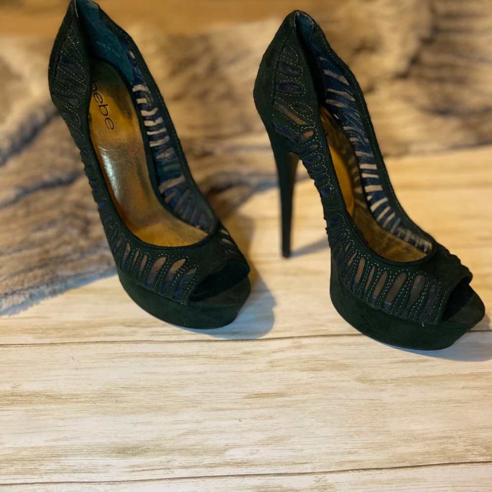 Bebe• Peep Toe Heels - Picture 2 of 6